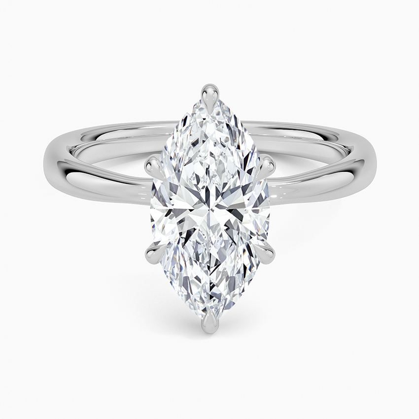 Freesia 2.7mm Solitaire Ring - Marquise Center Stone