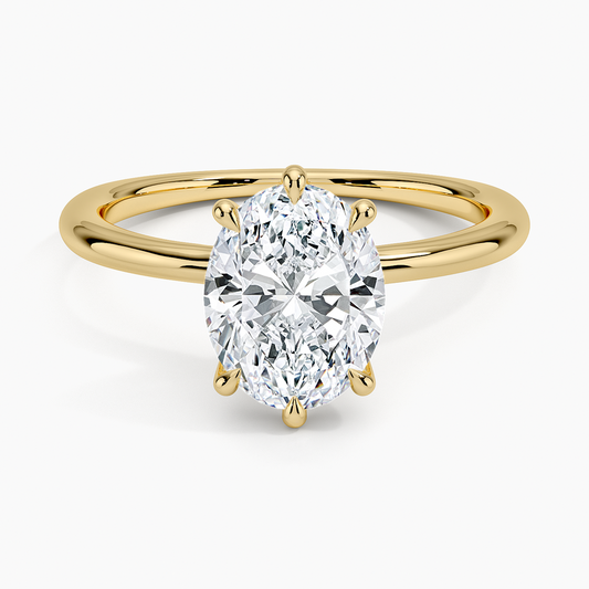 Freesia Six-Prong Solitaire Ring - Oval Cut Center Stone