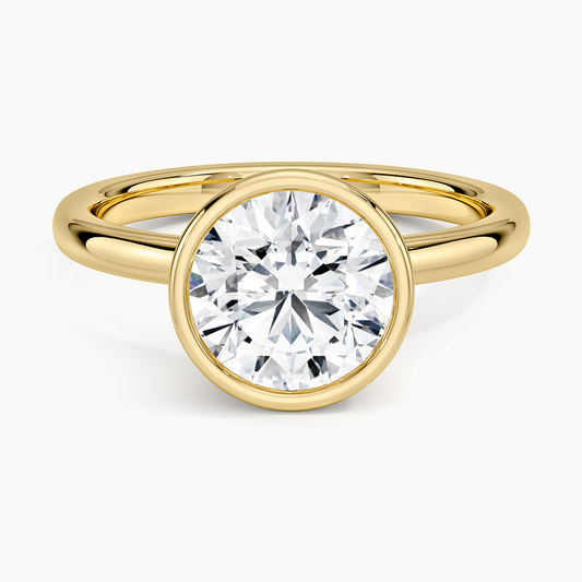 Sylvie Perfect Fit Bezel Solitaire Ring - Round Center Stone