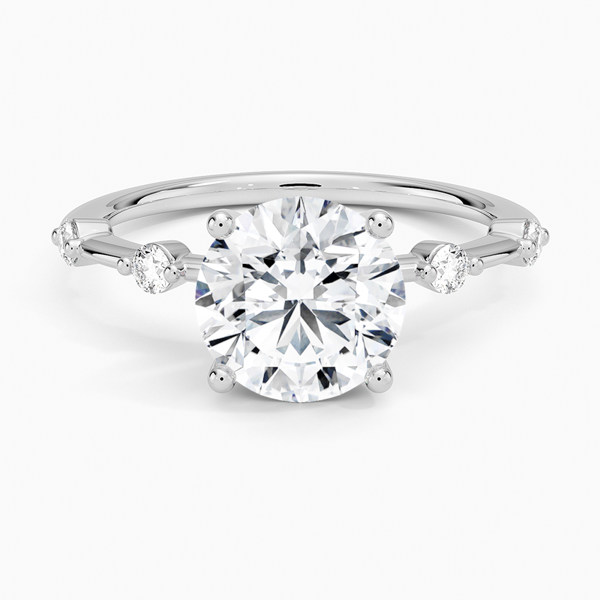 Aimee 1.4mm Diamond Ring - Round Center Stone