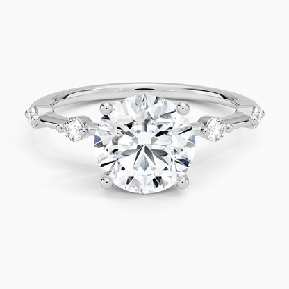 Aimee 1.4mm Diamond Ring - Round Center Stone
