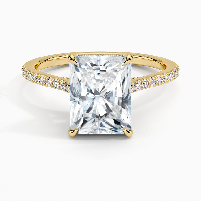 Luxe Dawn Diamond Ring - Radiant Cut Center Stone