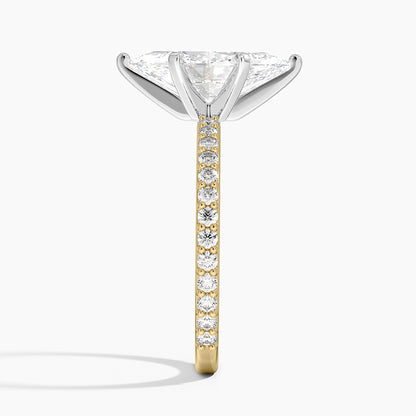 Petite Shared Prong Three-Quarter Coverage Diamond Ring (1/3 ct. tw.) - Marquise Center Stone