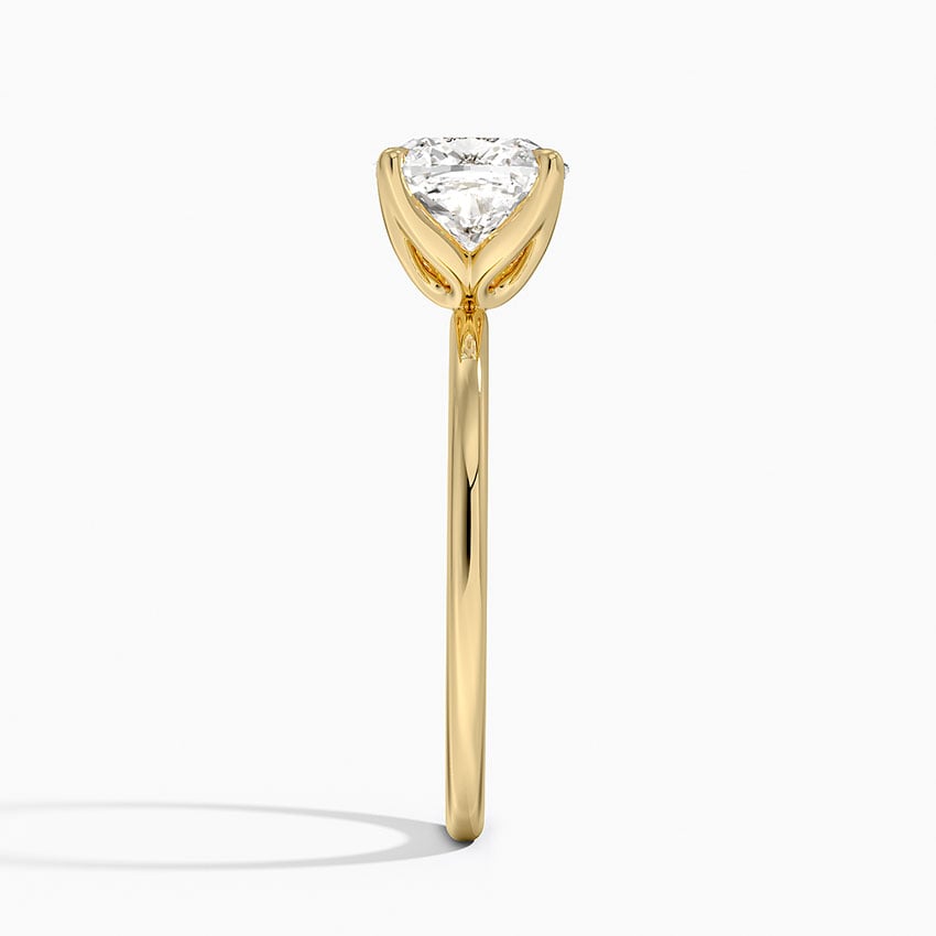1.5mm Petite Elodie Perfect Fit Solitaire Ring - Cushion Cut Center Stone