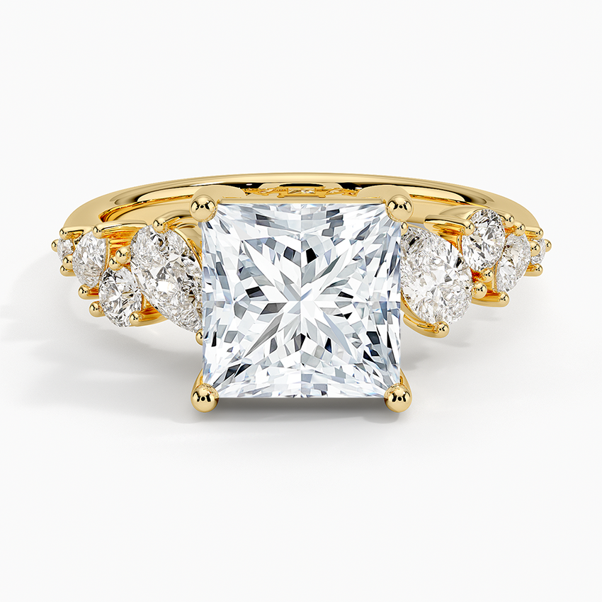 Olivetta Tapered Diamond Ring (1/2 ct. tw.) - Princess Cut Center Stone