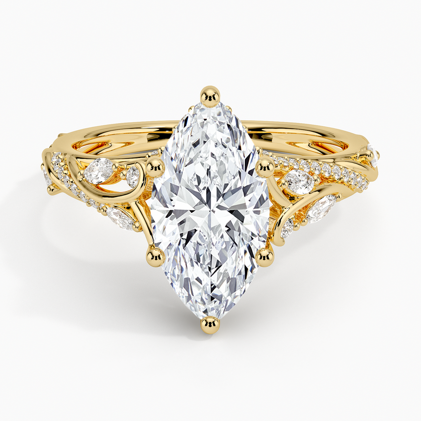 Begonia Vine Diamond Ring (1/2 ct. tw.) - Marquise Center Stone
