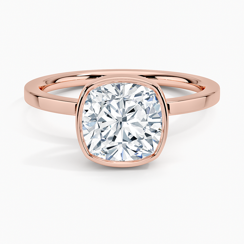 Noemi Bezel Ring - Cushion Cut Center Stone