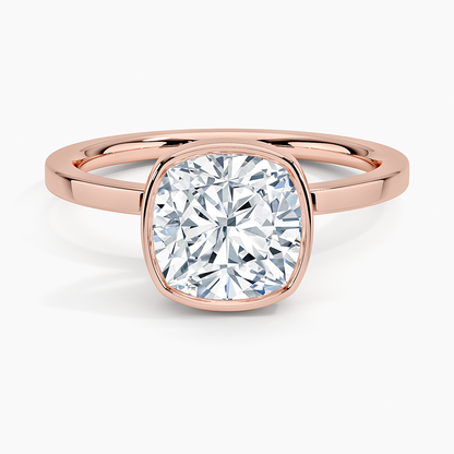 Noemi Bezel Ring - Cushion Cut Center Stone