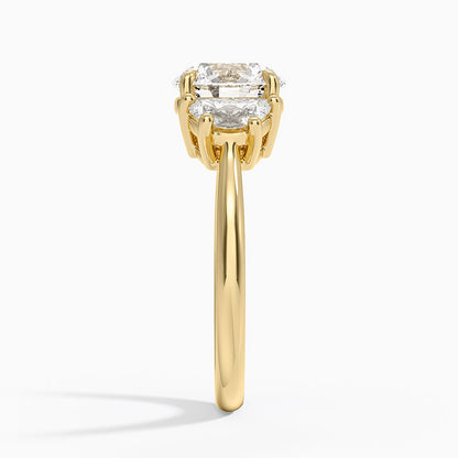Half Moon Three Stone Diamond Ring (1/2 ct. tw.) - Round Center Stone
