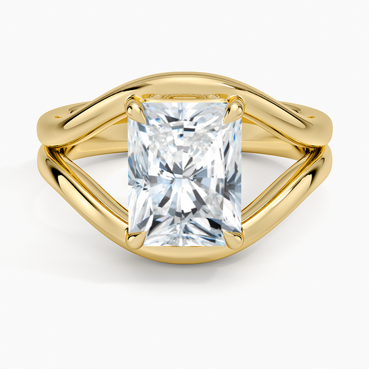 Frame Solitaire Ring - Radiant Cut Center Stone