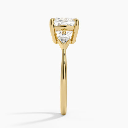 Luxe Cometa Three Stone Diamond Ring (1/3 ct. tw.) - Cushion Cut Center Stone