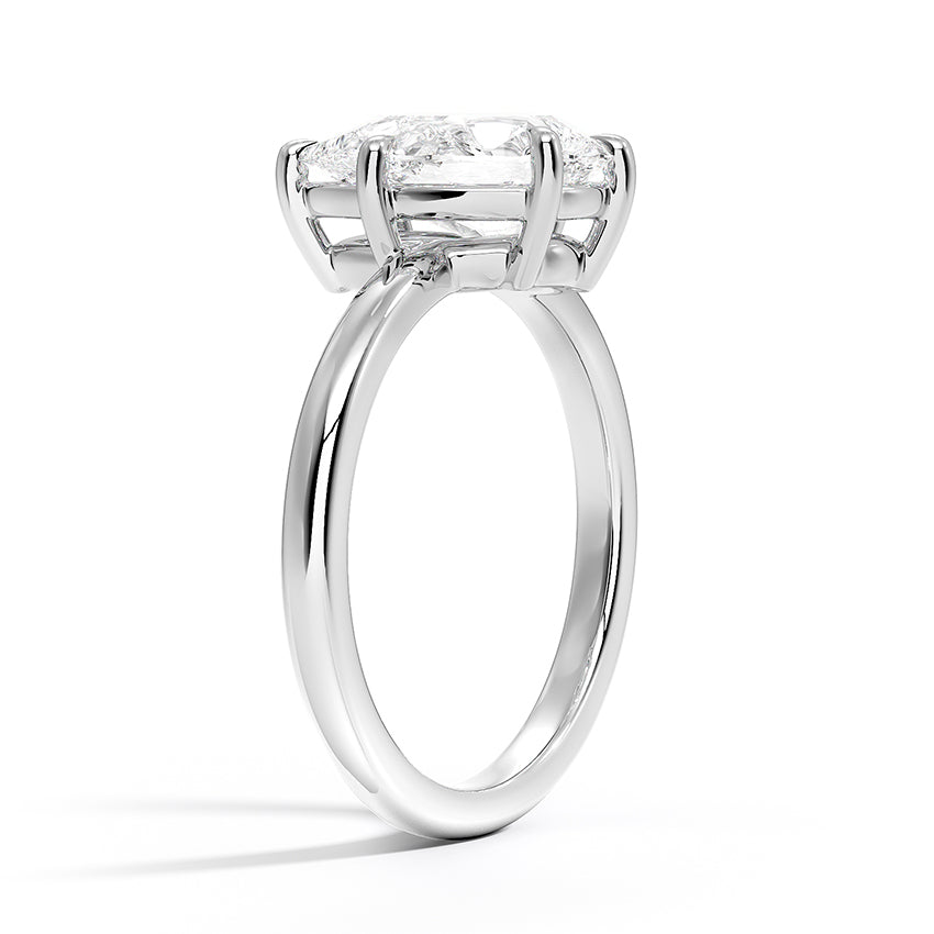 Angled Solitaire Diamond Ring