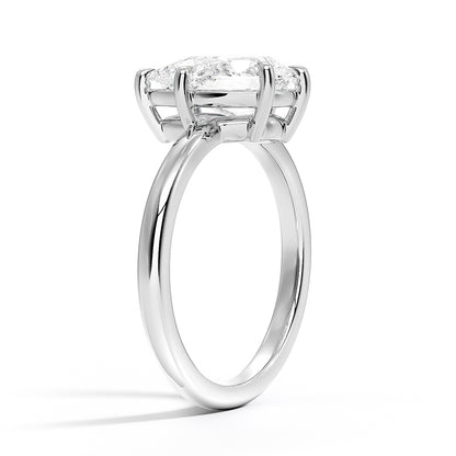 Angled Solitaire Diamond Ring