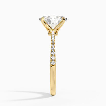 Elena Diamond Ring - Oval Cut Center Stone