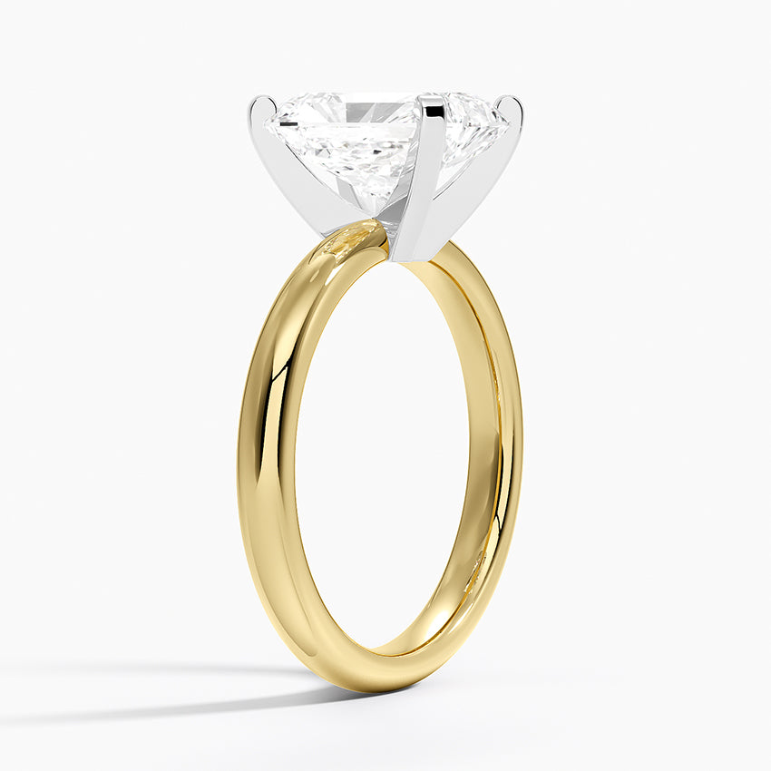 Comfort Fit 2.5mm Ring - Radiant Cut Center Stone