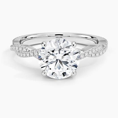 Petite Luxe Twisted Vine Diamond Ring (1/4 ct. tw.) - Round Center Stone