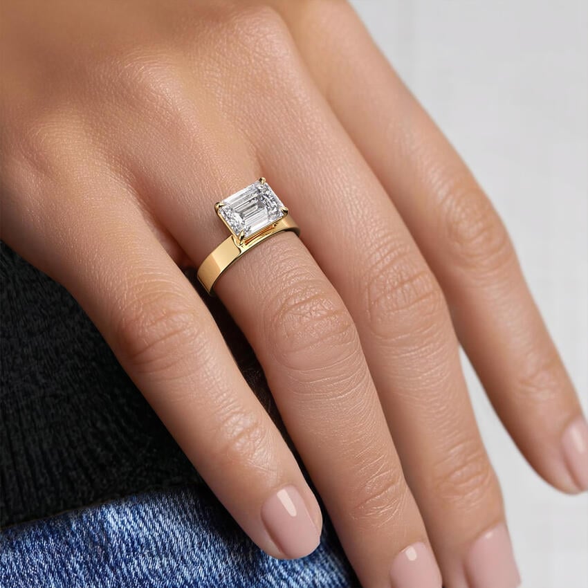 Peyton Floating Diamond Solitaire Ring