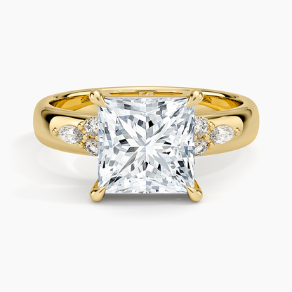 Mosaic Nadia Diamond Ring - Princess Cut Center Stone