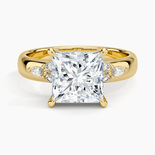 Mosaic Nadia Diamond Ring - Princess Cut Center Stone