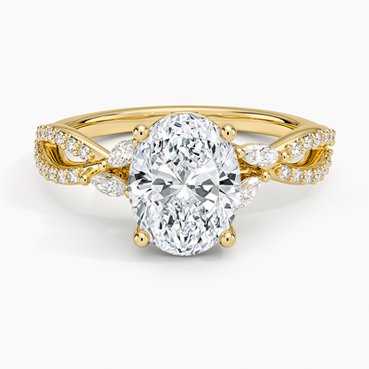 Luxe Willow Diamond Ring (1/4 ct. tw.) - Oval Center Stone