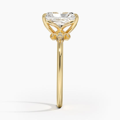 Fiore Diamond Ring - Radiant Cut Center Stone