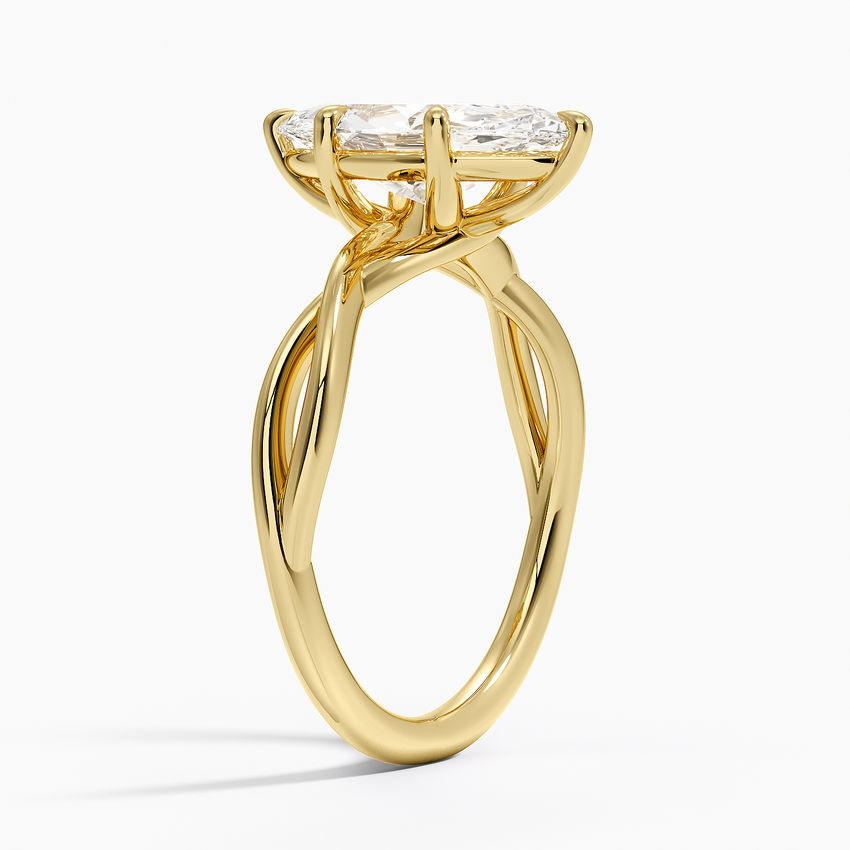 Alya Twist Solitaire Ring - Marquise Center Stone