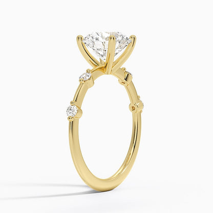 Aimee 1.4mm Diamond Ring - Round Center Stone