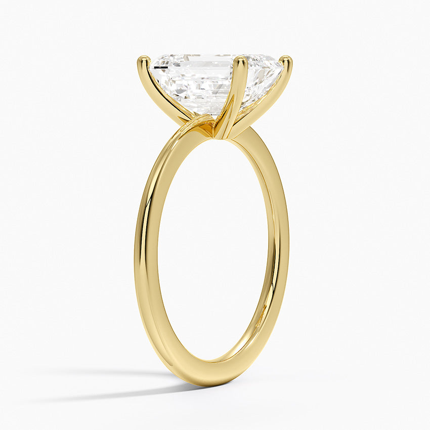 Aimee Solitaire Ring - Emerald Cut Center Stone
