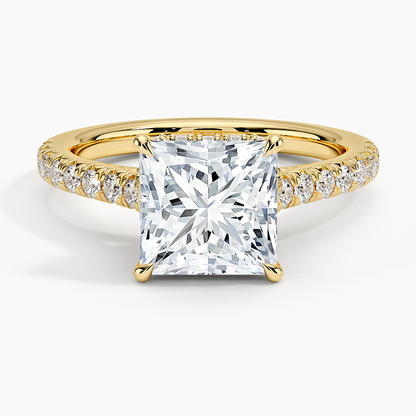 Chantal Diamond Ring - Princess Cut Center Stone