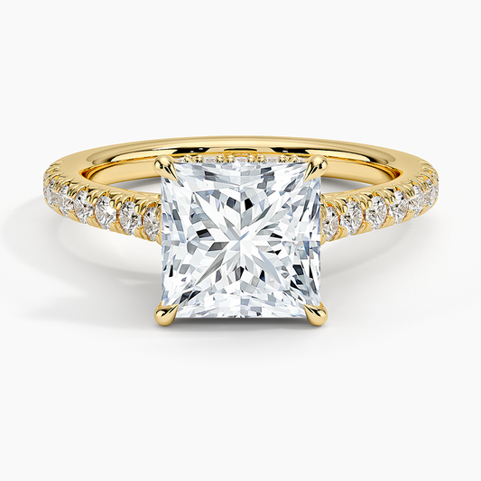 Chantal Diamond Ring - Princess Cut Center Stone
