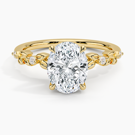Briar Diamond Ring - Oval Cut Center Stone