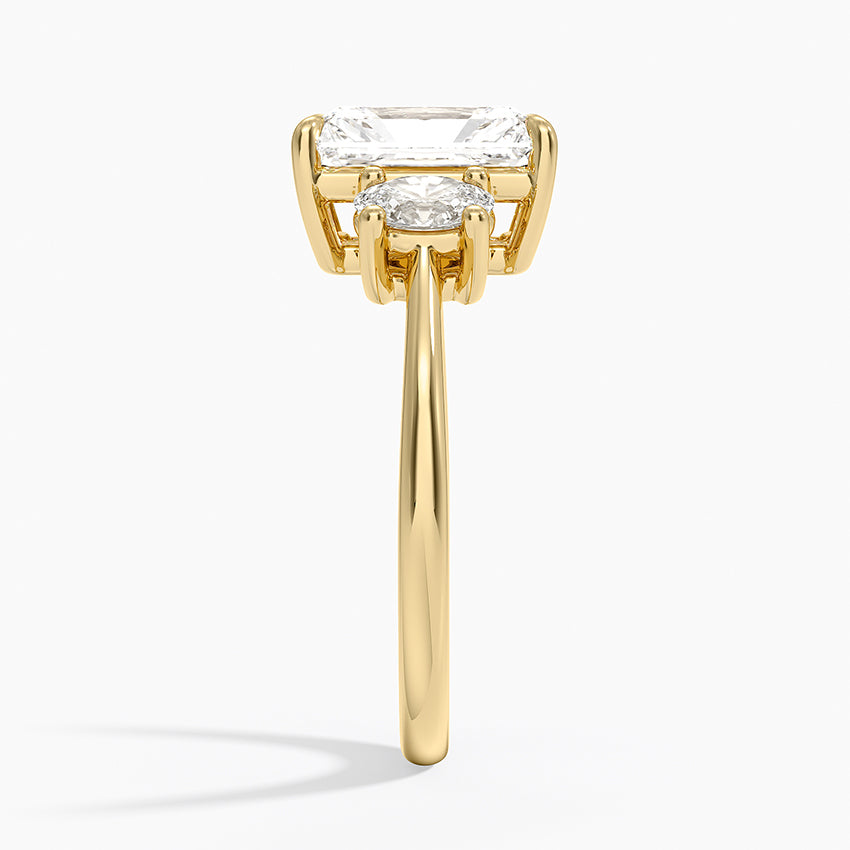 Oval-Cut Three Stone Diamond Ring (1/2 ct. tw.) - Radiant Cut Center Stone