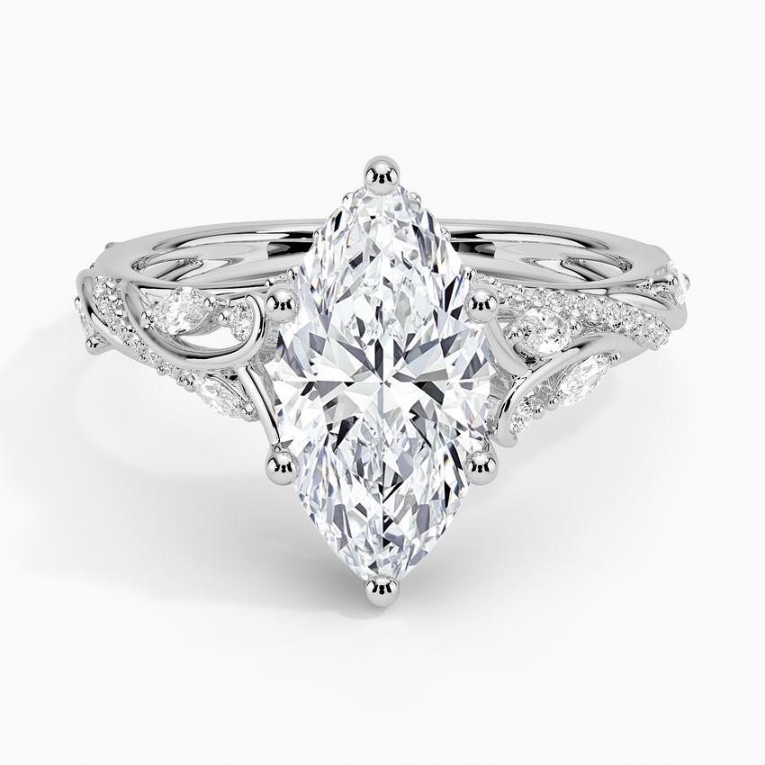 Begonia Vine Diamond Ring (1/2 ct. tw.) - Marquise Center Stone