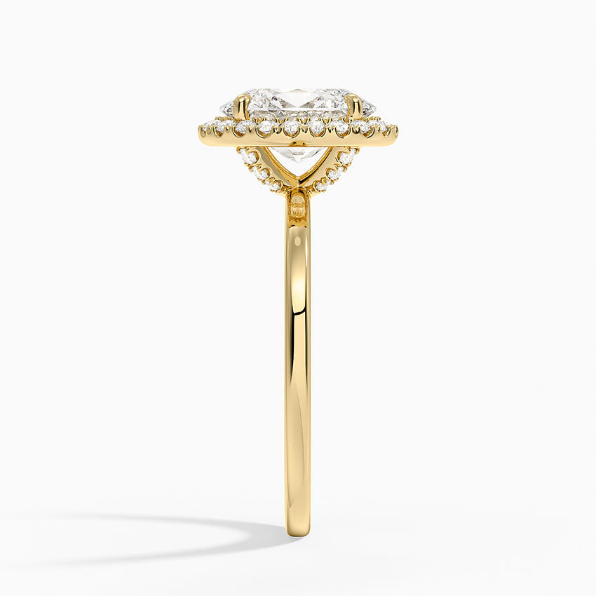 Vienna Halo Diamond Ring - Oval Cut Center Stone