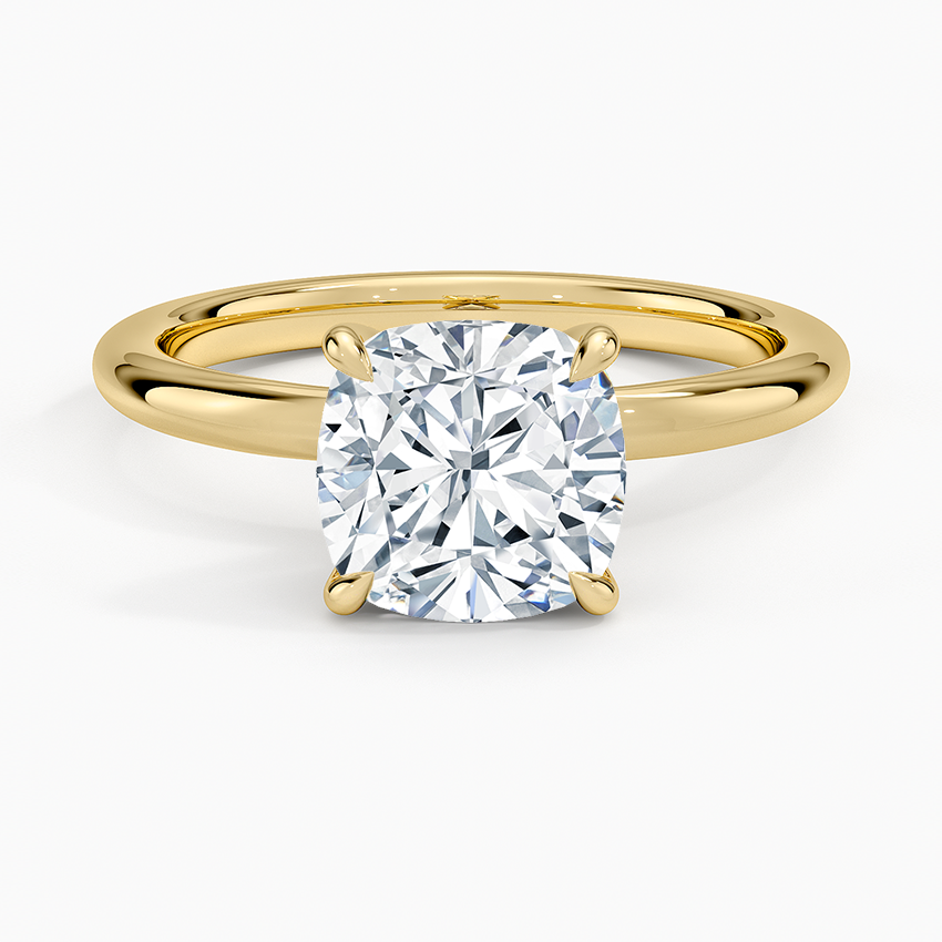 Manon Solitaire Ring - Cushion Cut Center Stone
