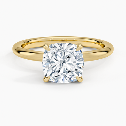 Manon Solitaire Ring - Cushion Cut Center Stone