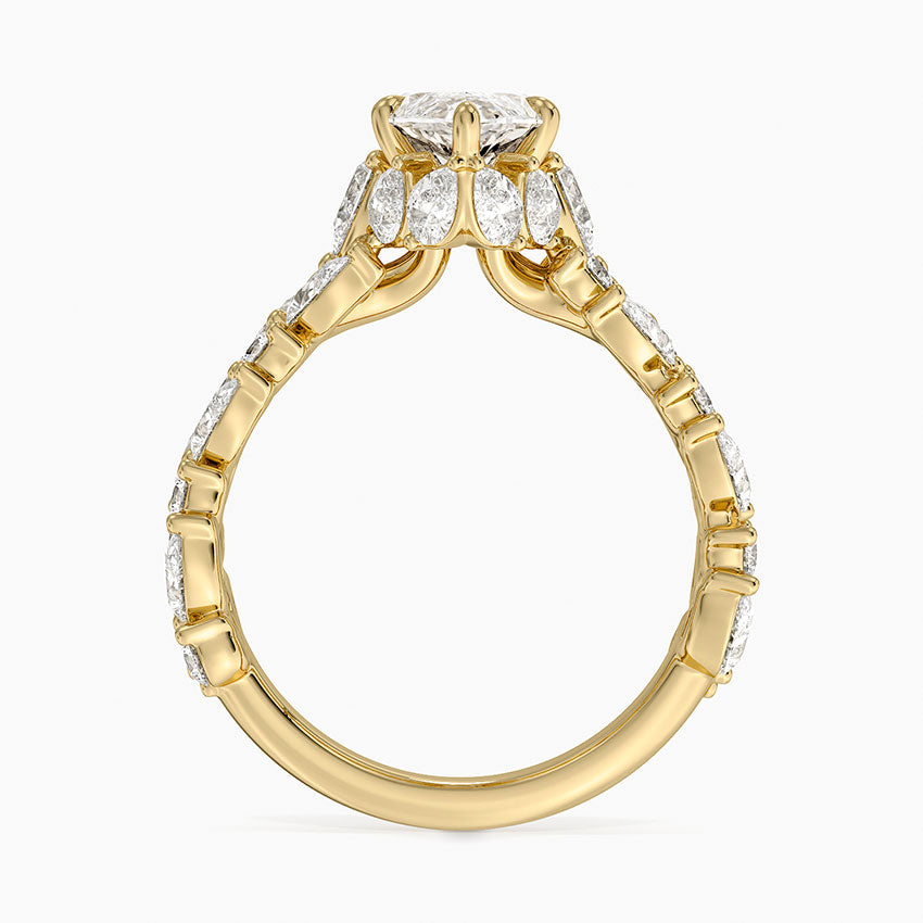 Olivetta Double Row Diamond Ring (2 1/2 ct. tw.) - Marquise Center Stone