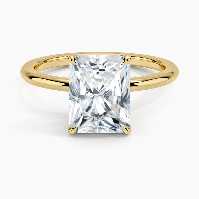 Fairmined 1.5mm Comfort Fit Ring - Radiant Cut Center Stone