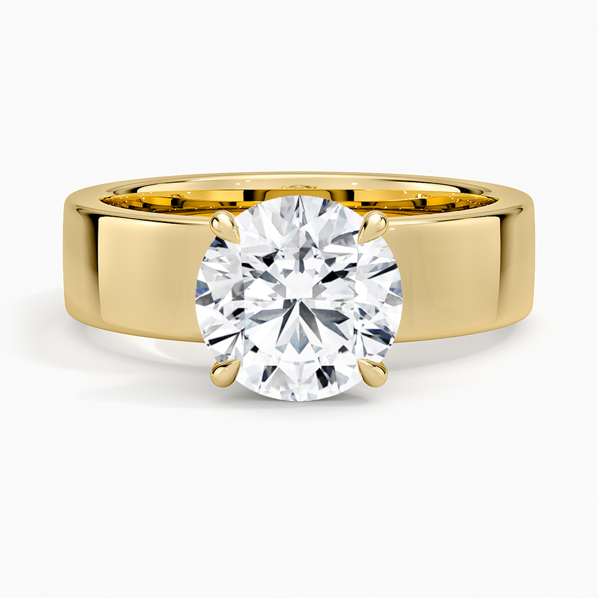 Alden Diamond Ring - Round Center Stone