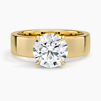 Alden Diamond Ring - Round Center Stone