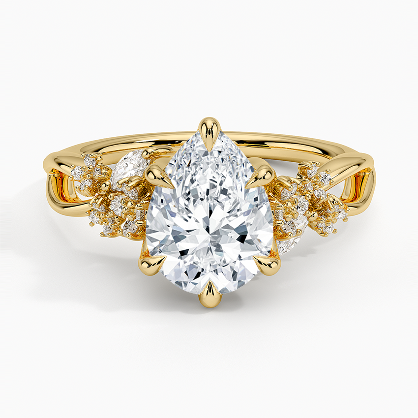 Summer Blossom Diamond Ring (1/4 ct. tw.) - Pear Cut Center Stone