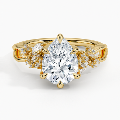 Summer Blossom Diamond Ring (1/4 ct. tw.) - Pear Cut Center Stone