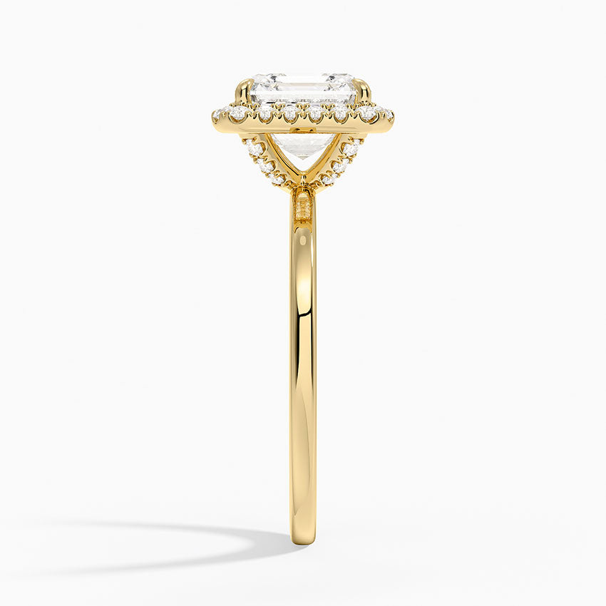 Vienna Halo Diamond Ring - Asscher Cut Center Stone