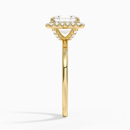 Vienna Halo Diamond Ring - Asscher Cut Center Stone