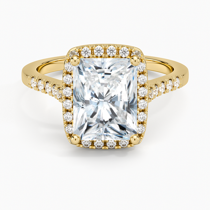 Odessa Halo Diamond Ring (1/5 ct. tw.) - Radiant Cut Center Stone