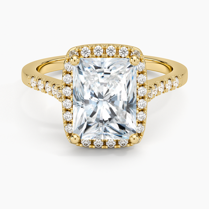 Odessa Halo Diamond Ring (1/5 ct. tw.) - Radiant Cut Center Stone