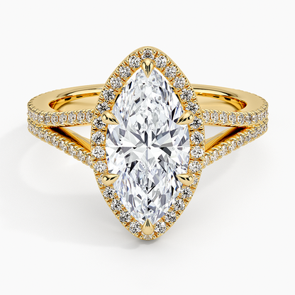 Fortuna Halo Diamond Ring (1/2 ct. tw.) - Marquise Center Stone