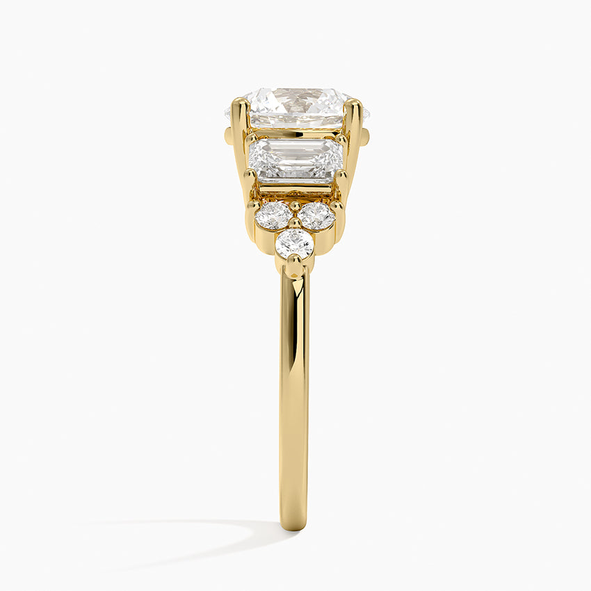 Sabine Cluster Diamond Ring (1 ct. tw.) - Round Center Stone