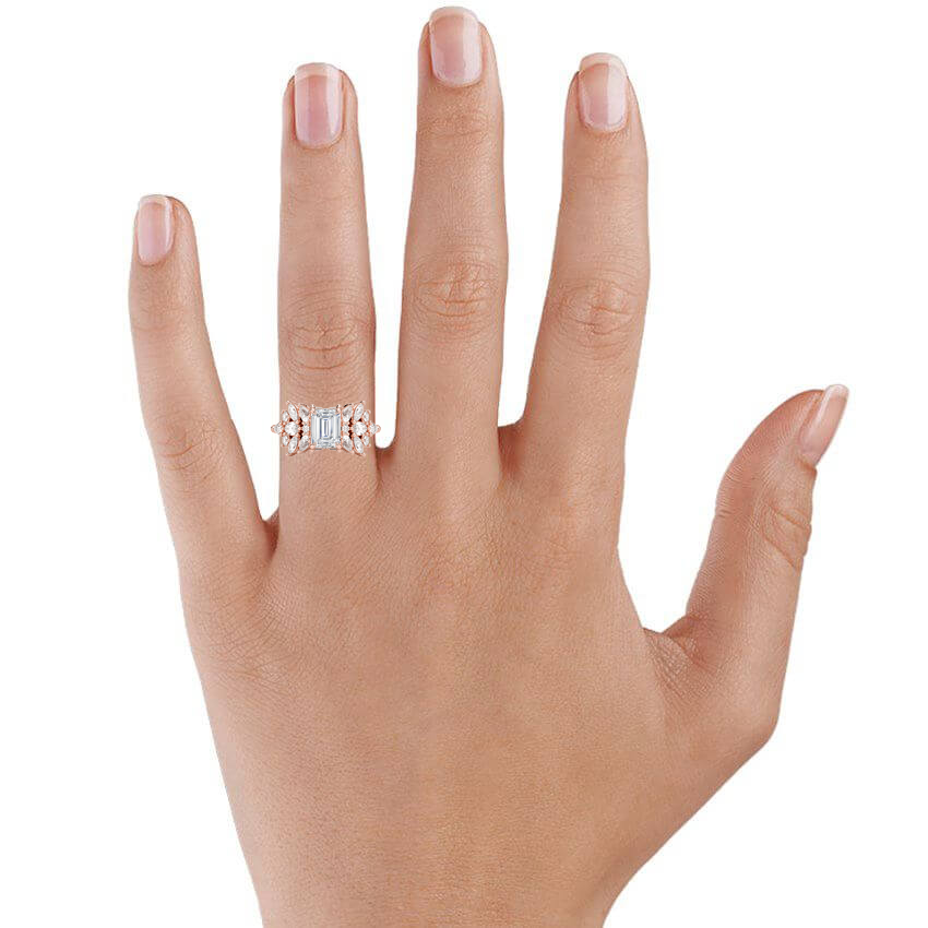 Grand Nadia Diamond Ring - Cushion Cut Center Stone