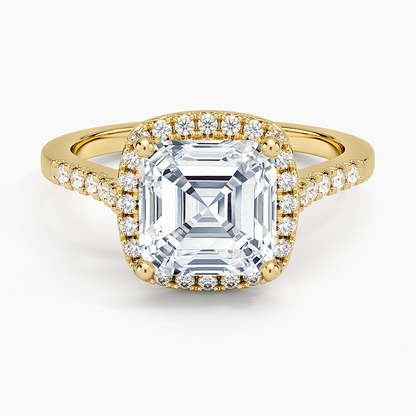 Odessa Halo Diamond Ring (1/5 ct. tw.) - Asscher Cut Center Stone